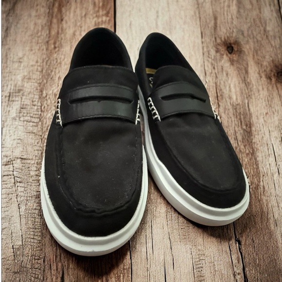 Cole Haan Grandpro Rally Canvas Penny Loafers Womens 7 B Black Flats Shoe - Picture 7 of 14